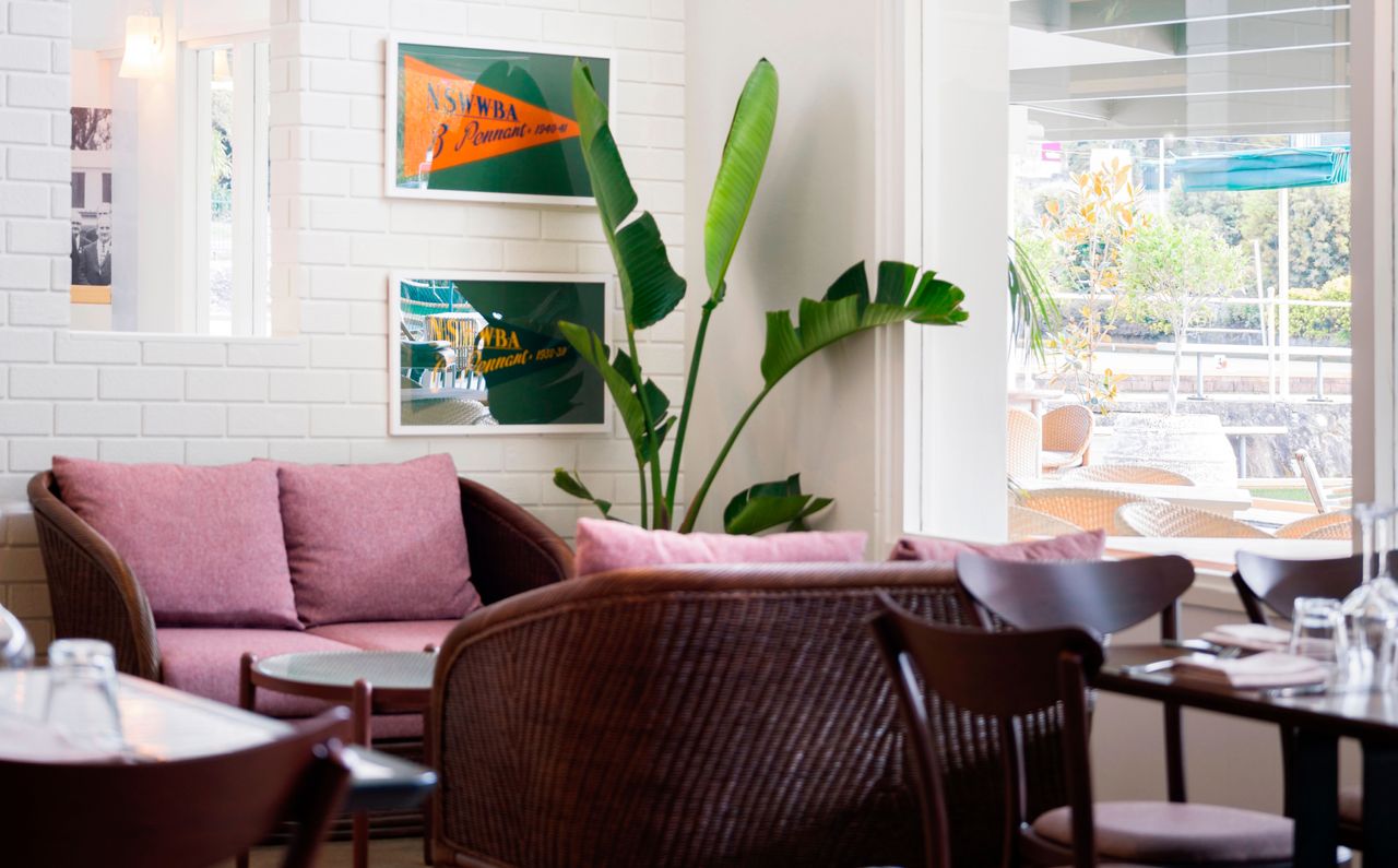 A quiet corner with views across the alfresco dining to the greens