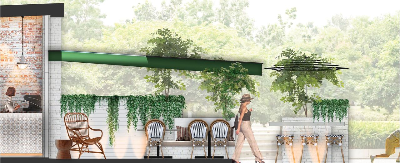 Ground elevation - outdoor terrace