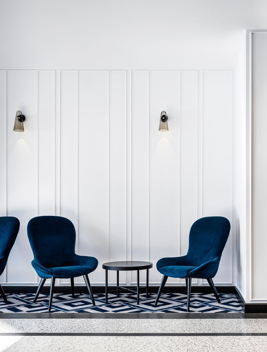 Well-appointed details complete the interior structure