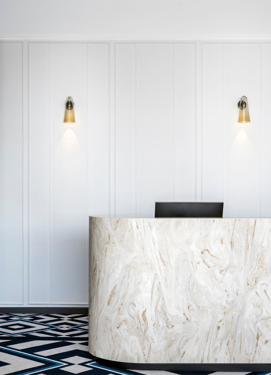 Corian reception check-in counters