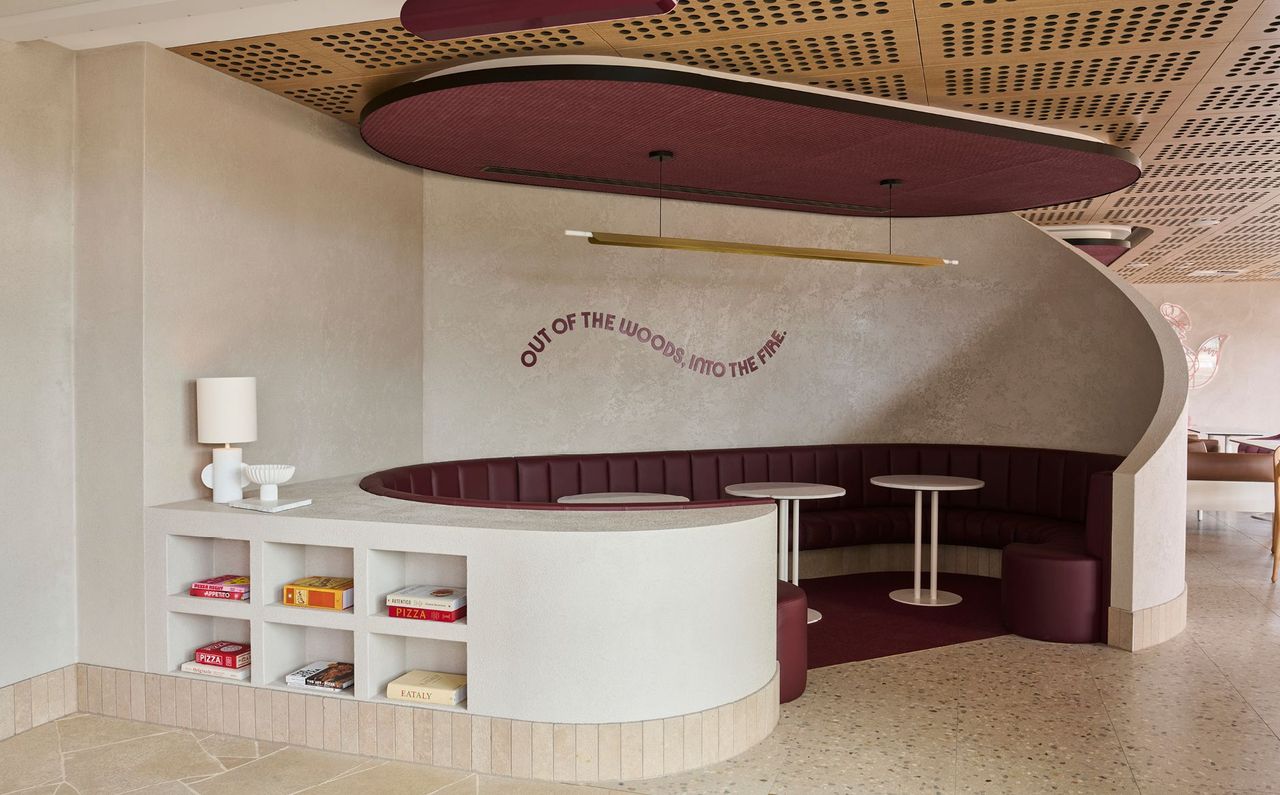 Waiting lounge at entry to Embr