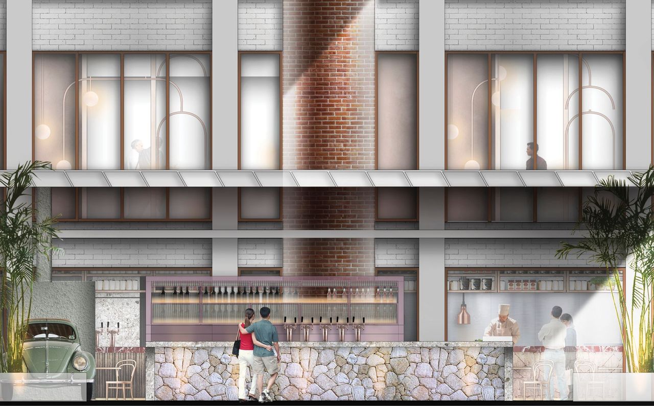 Level 2 elevation - outdoor bar