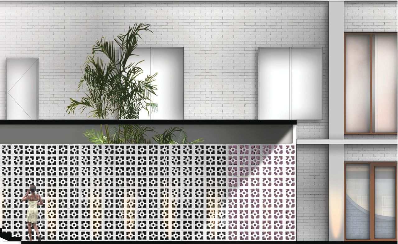 Level 2 elevation - breezeway detail