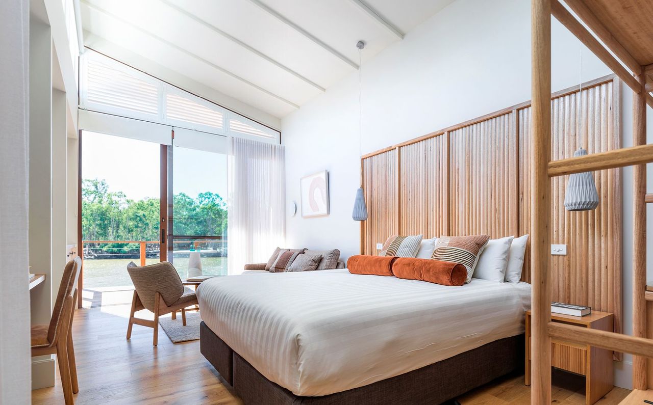 The modern crafted interior of the cabins