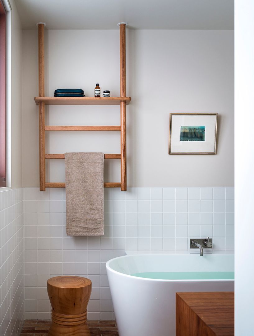 Humble materiality paired with modern amenity