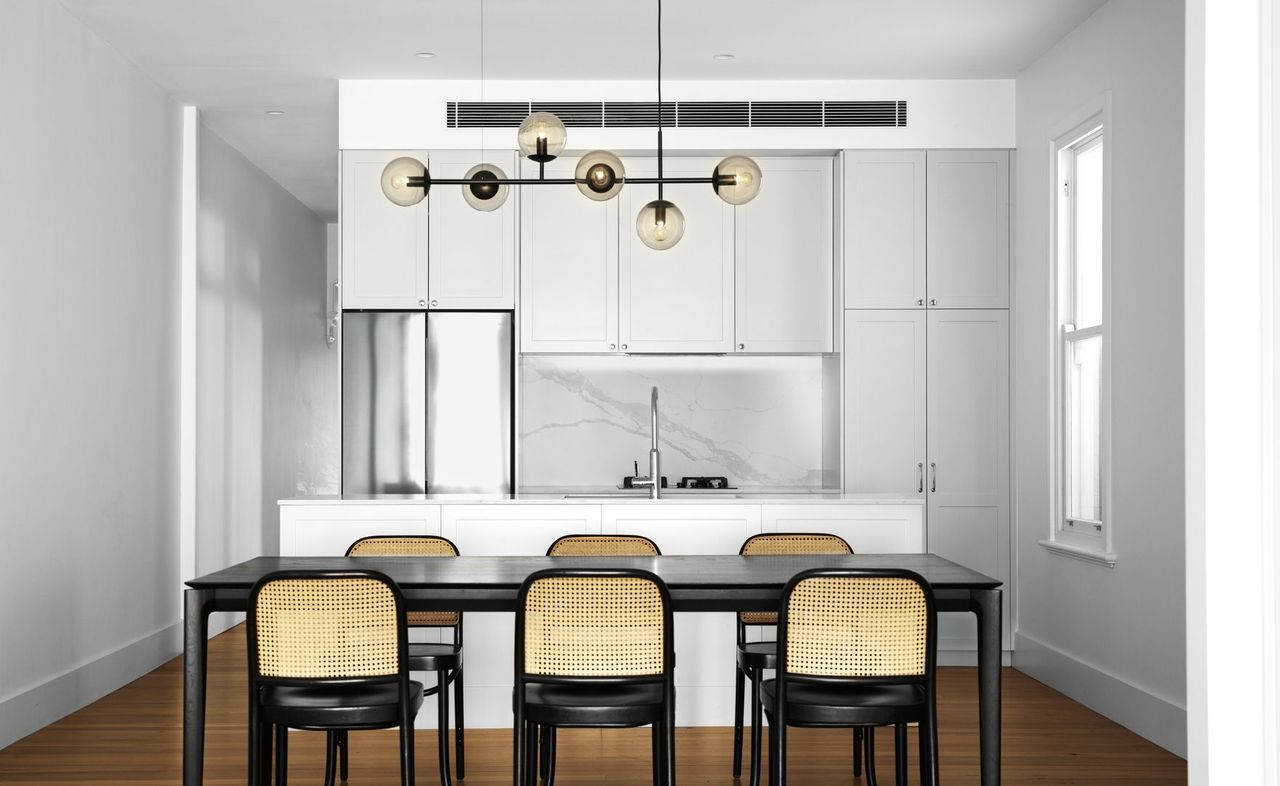 Contemporary kitchen and dining space