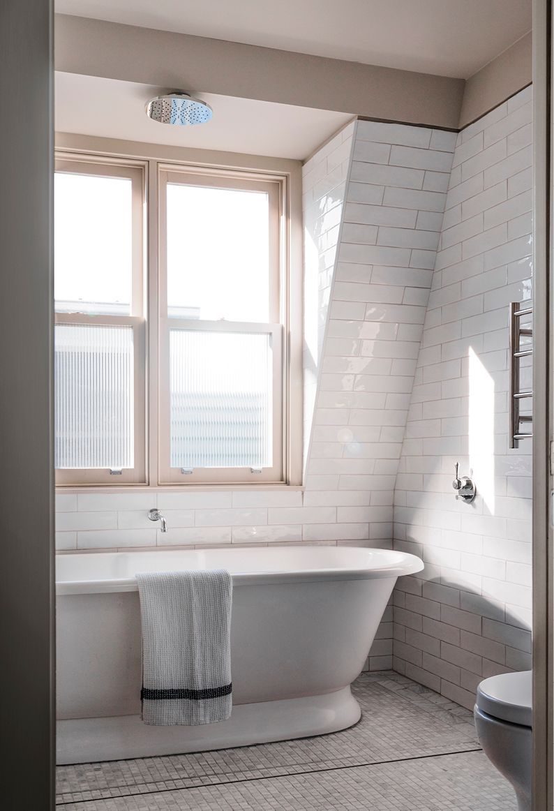 Main Bathroom looking out Dormer windows